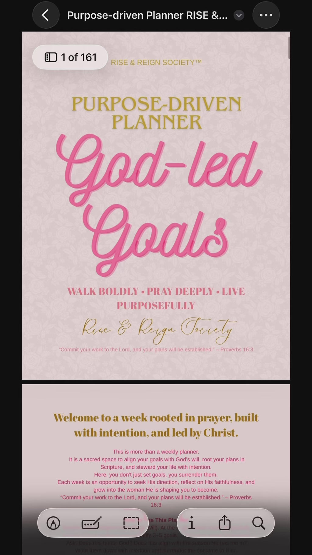 God-Led Goals™ 2026 Complete Christian Weekly Planner – 161-Page Digital PDF